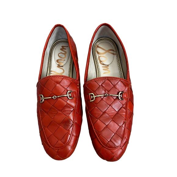 Sam Edelman Loraine Woven Flats Size 6.5 Anthropologie Loafers Slip-On Tan - Picture 5 of 7